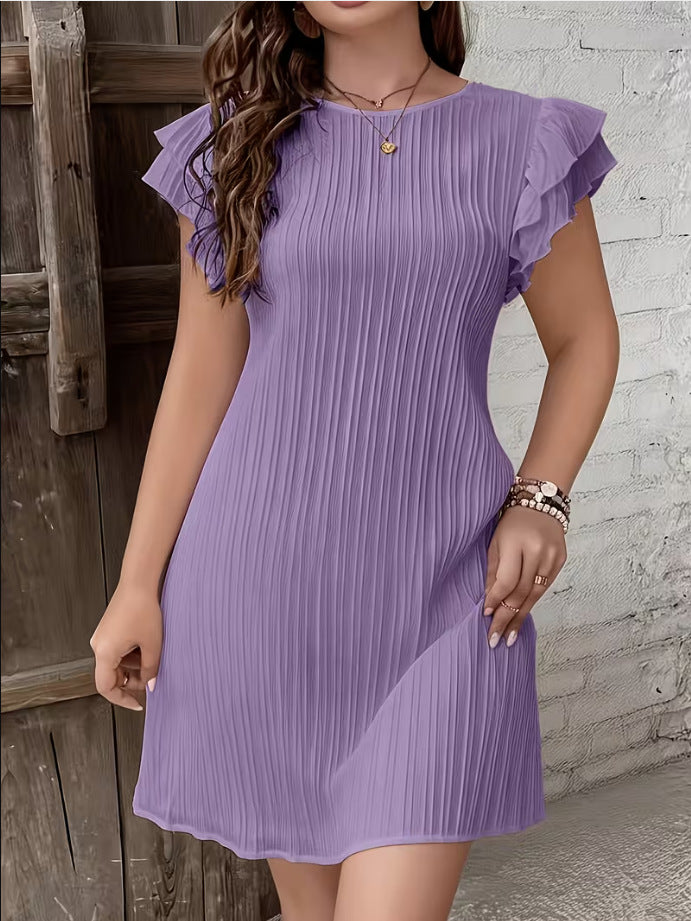 Robe Plissée Volantée : Féminité Absolue