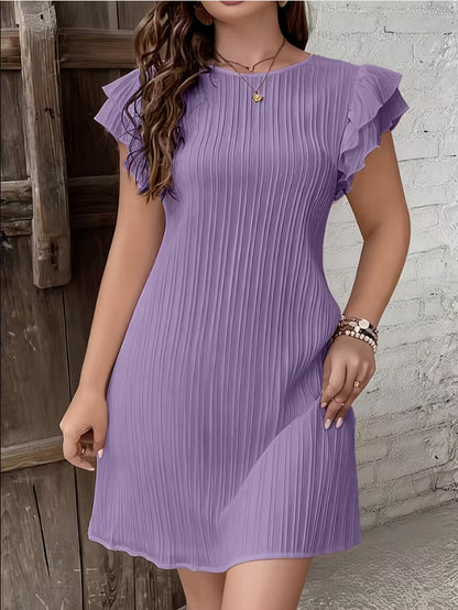 Robe Plissée Volantée : Féminité Absolue