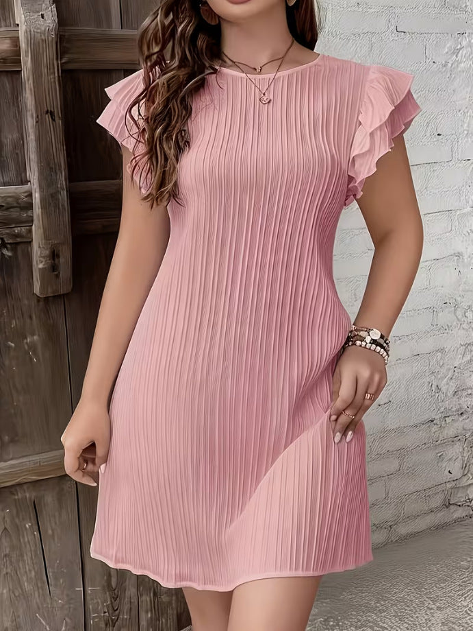 Robe Plissée Volantée : Féminité Absolue