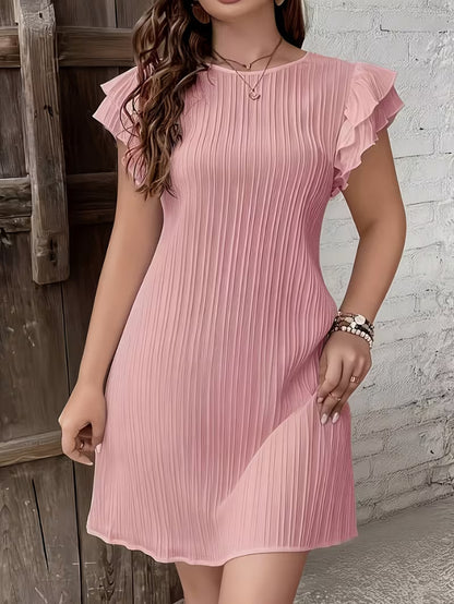 Robe Plissée Volantée : Féminité Absolue