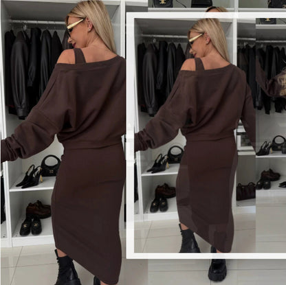 Ensemble maille : Pull & Robe Midi