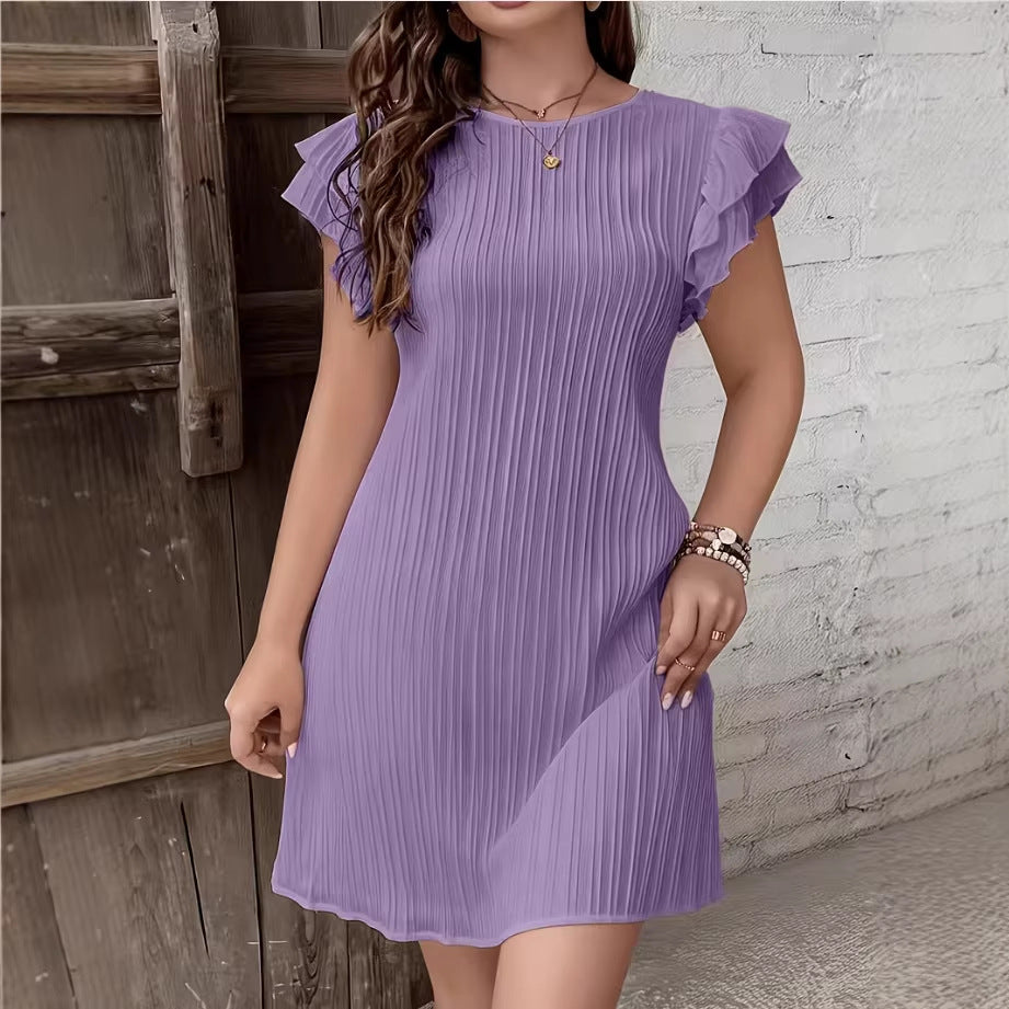 Robe Plissée Volantée : Féminité Absolue