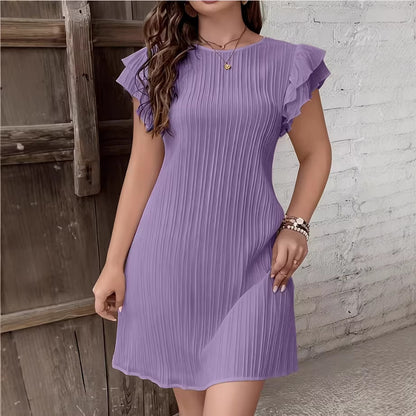 Robe Plissée Volantée : Féminité Absolue