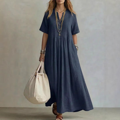Robe Décontractée en Coton-Lin