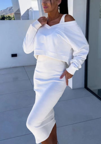 Ensemble maille : Pull & Robe Midi