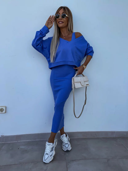Ensemble maille : Pull & Robe Midi