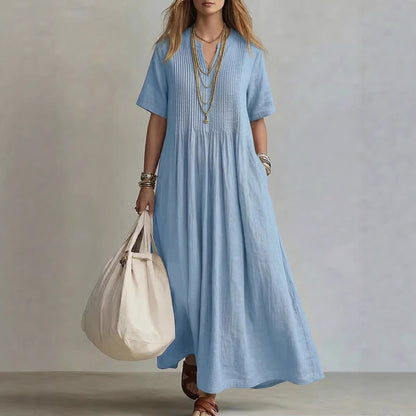 Robe Décontractée en Coton-Lin